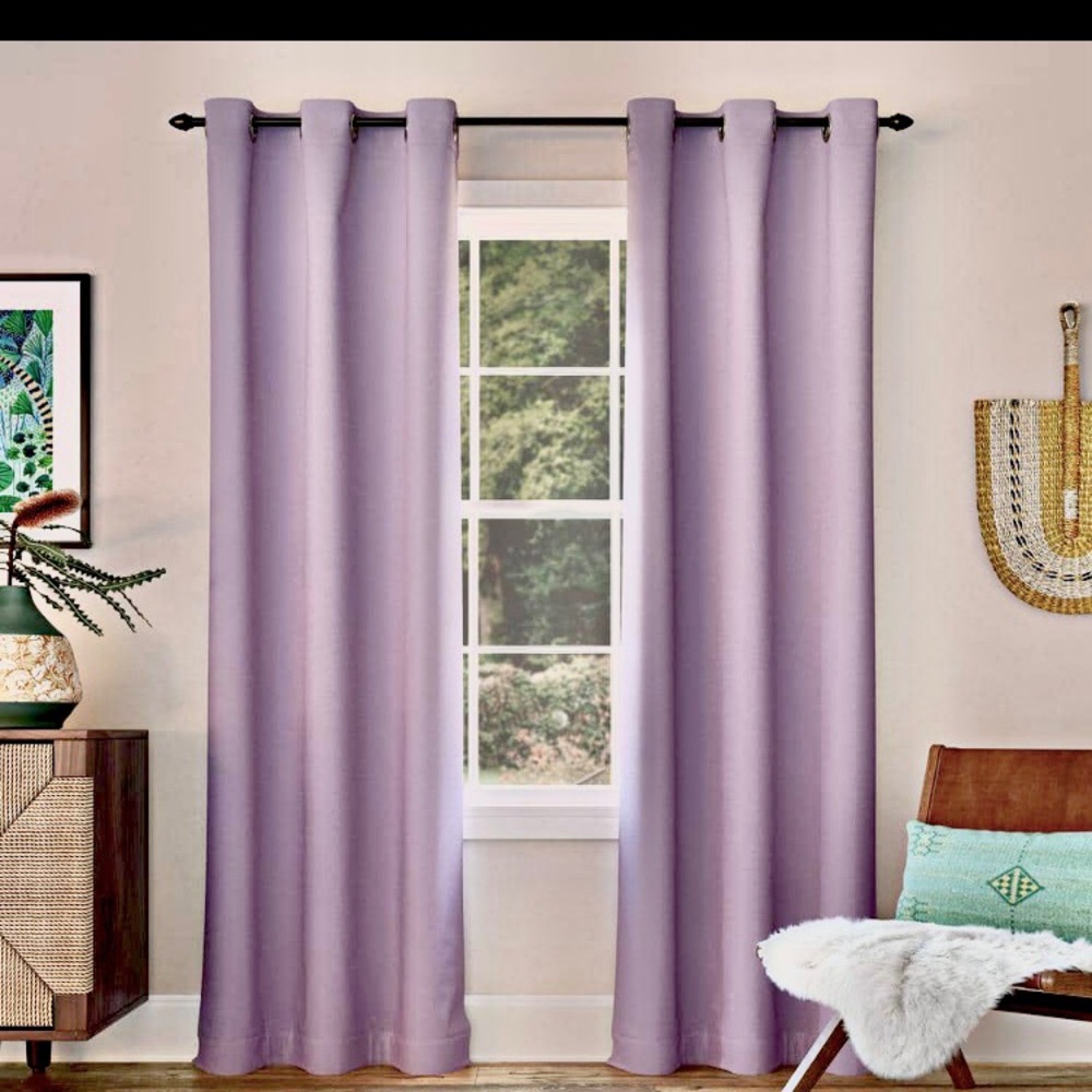 Lavender Blackout Thermal-Insulated Curtains X 2 Panels
